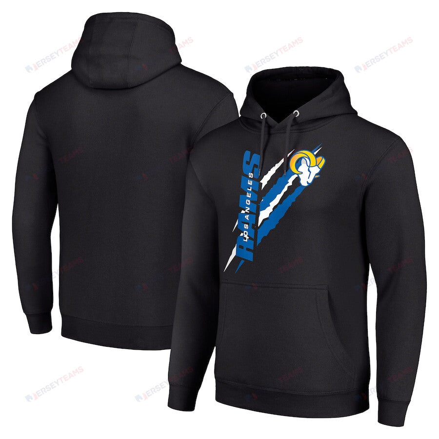 Los Angeles Rams Color Scratch Pullover Hoodie - Black