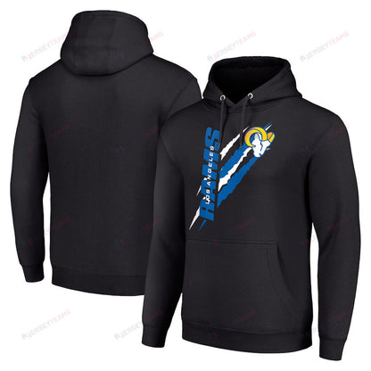 Los Angeles Rams Color Scratch Pullover Hoodie - Black