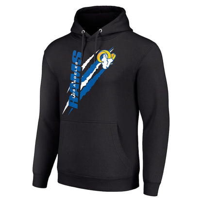 Los Angeles Rams Color Scratch Pullover Hoodie - Black