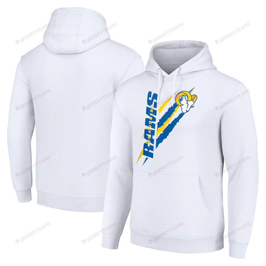 Los Angeles Rams Color Scratch Pullover Hoodie - White