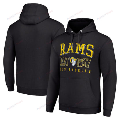 Los Angeles Rams Throwback Logo Pullover Hoodie - Black