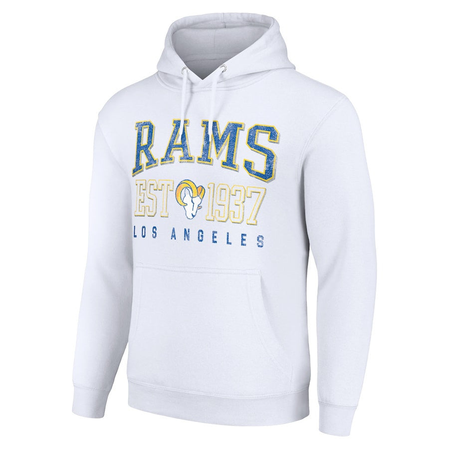 Los Angeles Rams Throwback Logo Pullover Hoodie - White