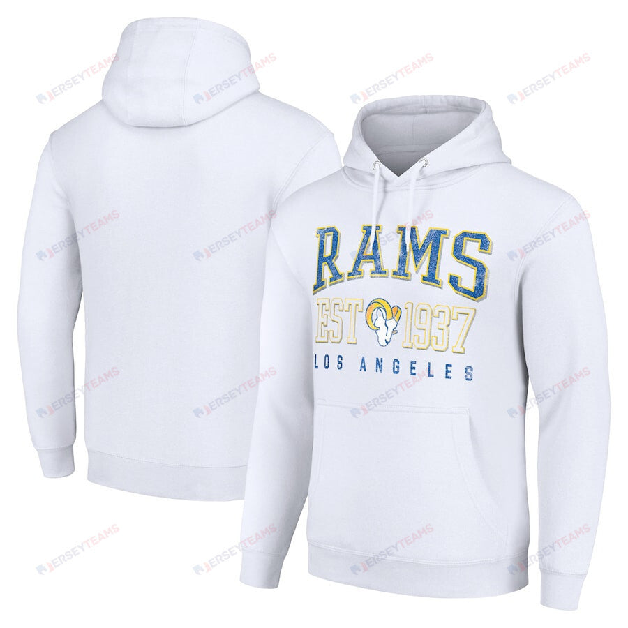 Los Angeles Rams Throwback Logo Pullover Hoodie - White