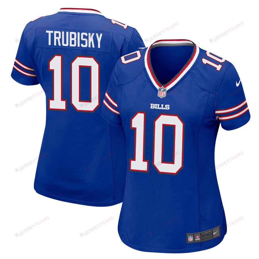 Mitch Trubisky 10 Buffalo Bills Team Game Women Jersey - Royal