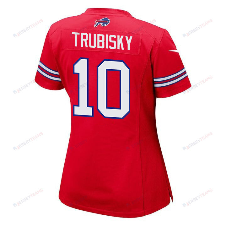 Mitch Trubisky 10 Buffalo Bills Team Game Women Jersey - Red