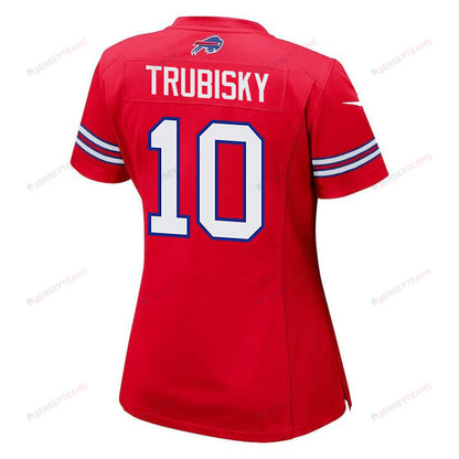 Mitch Trubisky 10 Buffalo Bills Team Game Women Jersey - Red