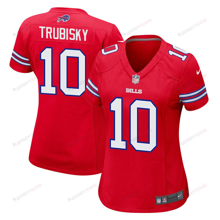 Mitch Trubisky 10 Buffalo Bills Team Game Women Jersey - Red
