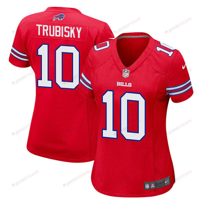 Mitch Trubisky 10 Buffalo Bills Team Game Women Jersey - Red