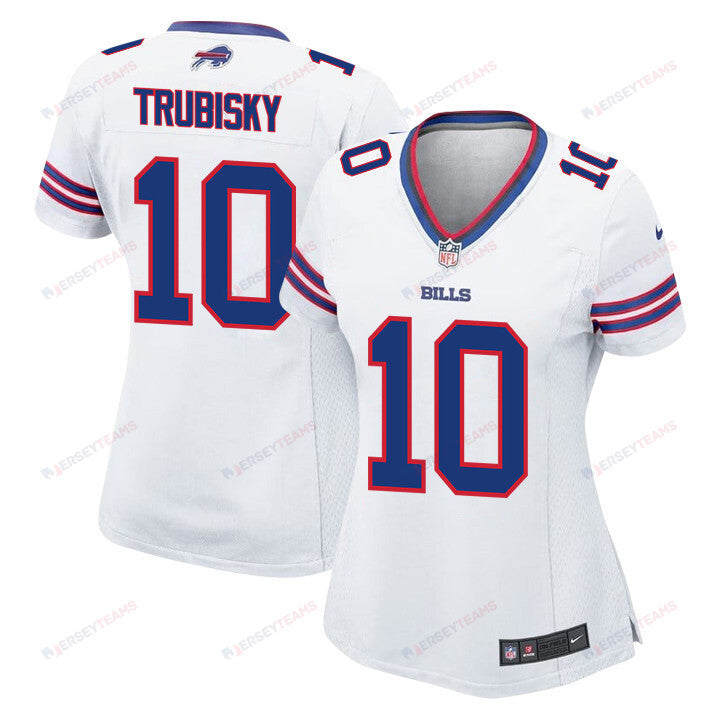Mitch Trubisky 10 Buffalo Bills Team Game Women Jersey - White