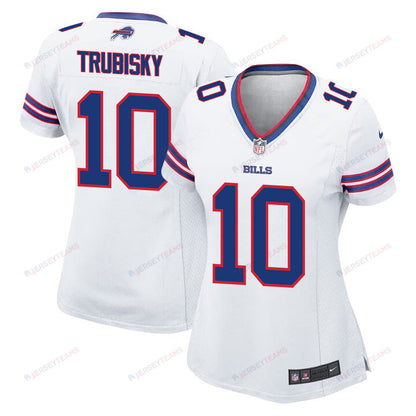 Mitch Trubisky 10 Buffalo Bills Team Game Women Jersey - White