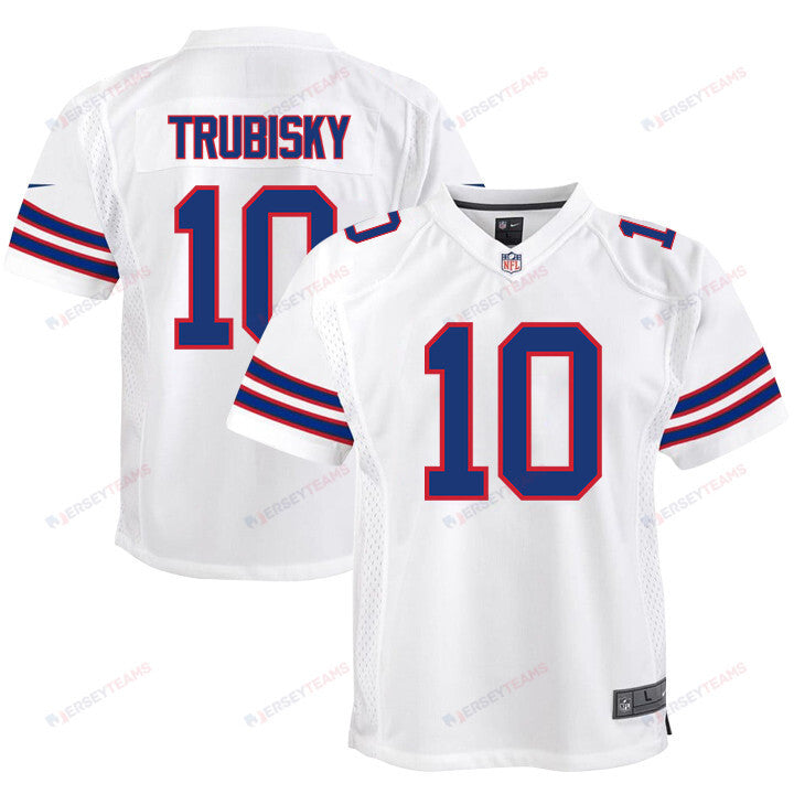 Mitch Trubisky 10 Buffalo Bills Team Game YOUTH Jersey - White