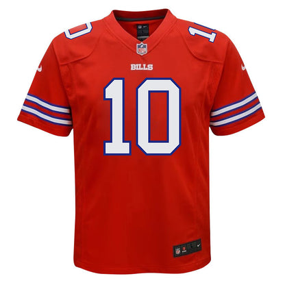 Mitch Trubisky 10 Buffalo Bills Team Game YOUTH Jersey - Red