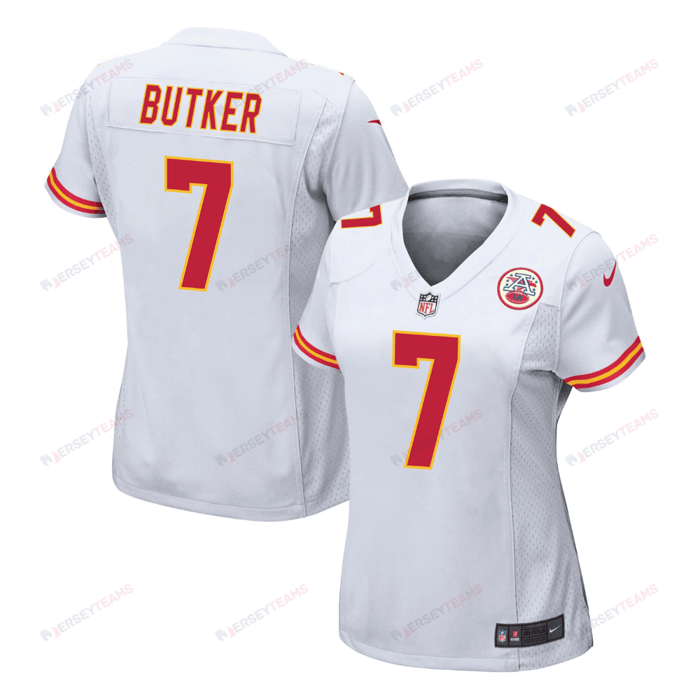 Harrison Butker 7 Kansas City Chiefs Game Women Jersey - White
