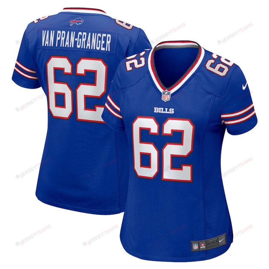 Sedrick Van Pran-Granger 62 Buffalo Bills Women's Game Jersey - Royal