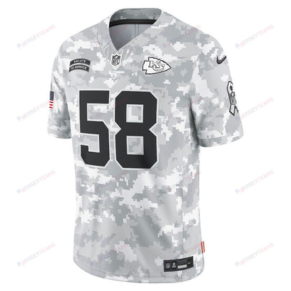 Derrick Thomas 58 Kansas City Chiefs 2024 Salute to Service Retired Player Limited Men Jersey - Arctic Camo