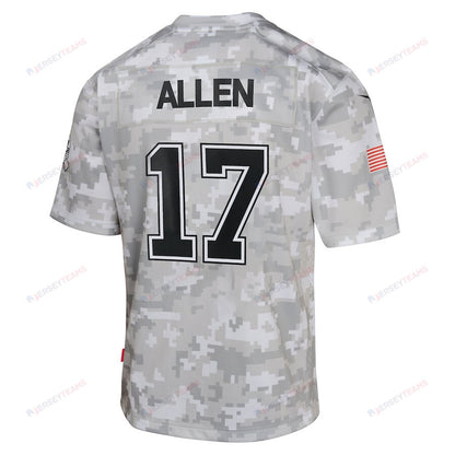Josh Allen 17 Buffalo Bills 2024 Salute to Service Game YOUTH Jersey - Arctic Camo