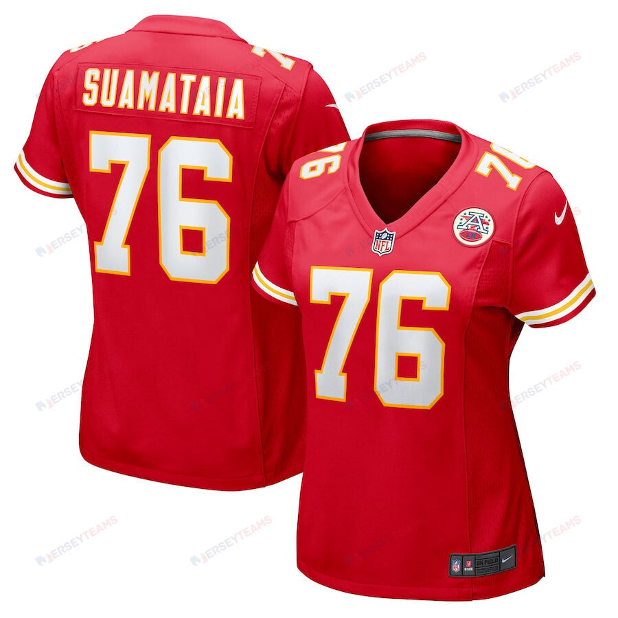 Kingsley Suamataia 76 Kansas City Chiefs Women's Game Jersey - Red