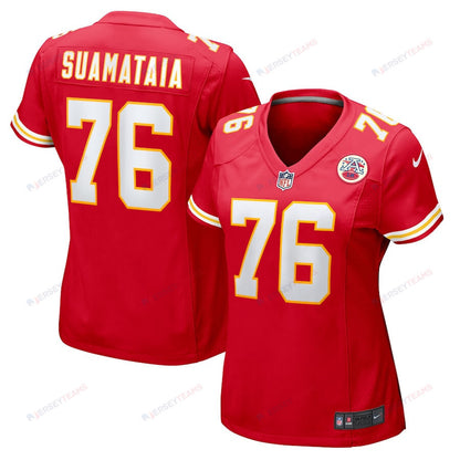 Kingsley Suamataia 76 Kansas City Chiefs Women's Game Jersey - Red
