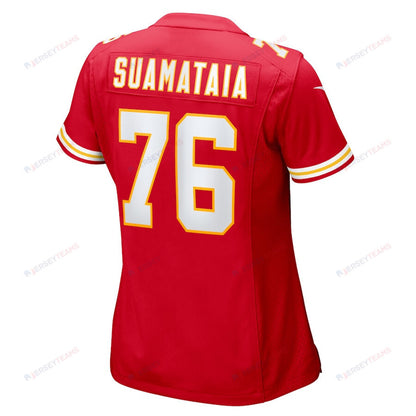 Kingsley Suamataia 76 Kansas City Chiefs Women's Game Jersey - Red