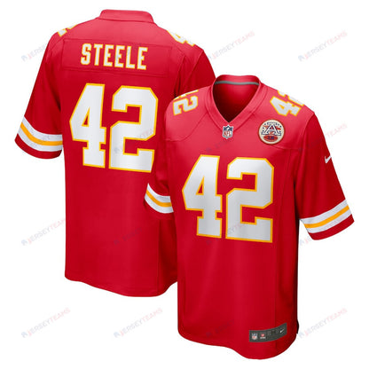 Carson Steele 42 Kansas City Chiefs Game Men Jersey - Red