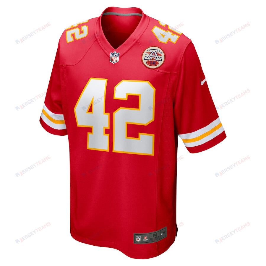 Carson Steele 42 Kansas City Chiefs Game Men Jersey - Red