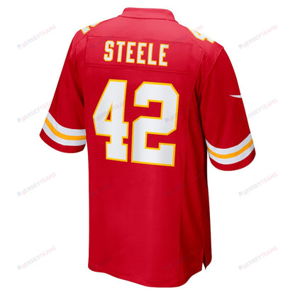 Carson Steele 42 Kansas City Chiefs Game Men Jersey - Red