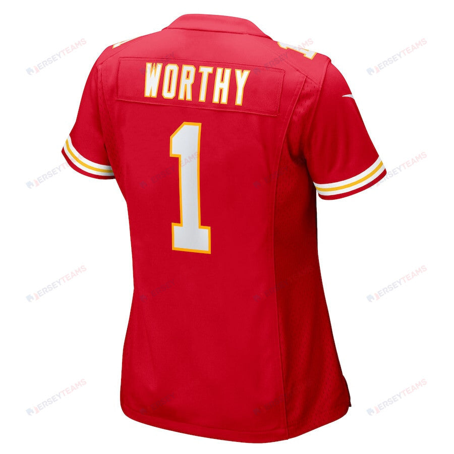 Xavier Worthy 1 Kansas City Chiefs Women's Game Jersey - Red