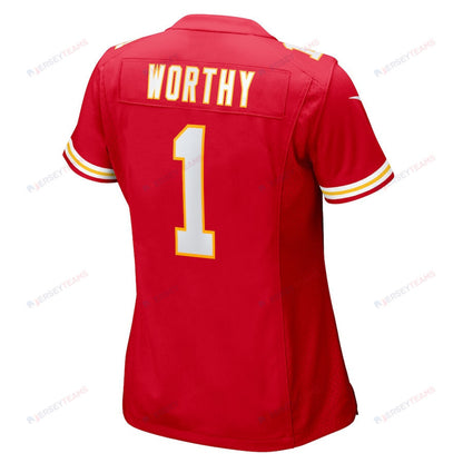 Xavier Worthy 1 Kansas City Chiefs Women's Game Jersey - Red