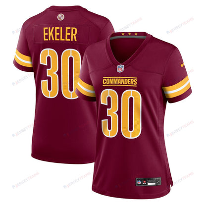 Austin Ekeler 30 Washington Commanders Women's Game Jersey - Burgundy