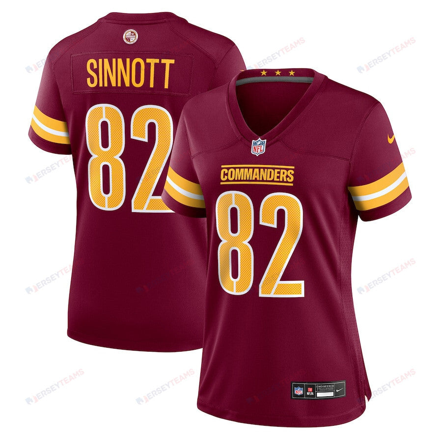 Ben Sinnott 82 Washington Commanders Women's Game Jersey - Burgundy