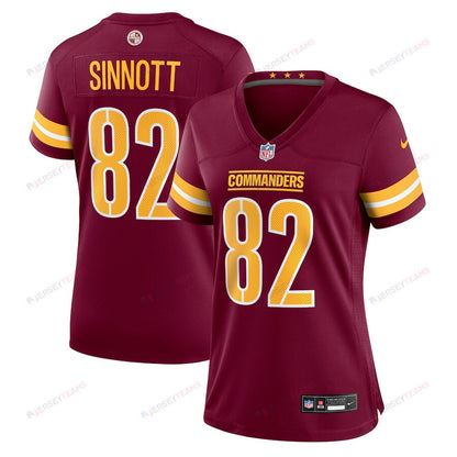 Ben Sinnott 82 Washington Commanders Women's Game Jersey - Burgundy