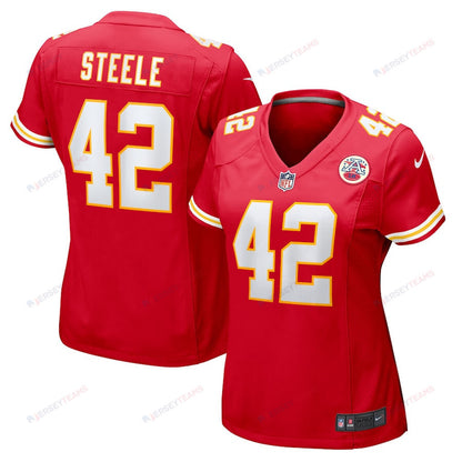 Carson Steele 42 Kansas City Chiefs Women's Game Jersey - Red