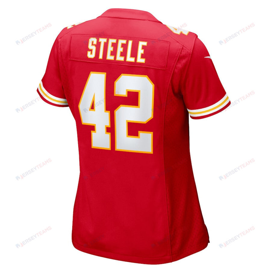 Carson Steele 42 Kansas City Chiefs Women's Game Jersey - Red