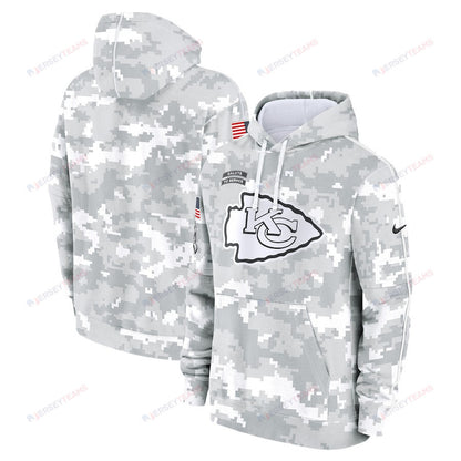 Kansas City Chiefs 2024 Salute to Service Club Fleece Pullover Men Hoodie - Arctic Camo