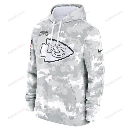 Kansas City Chiefs 2024 Salute to Service Club Fleece Pullover Men Hoodie - Arctic Camo