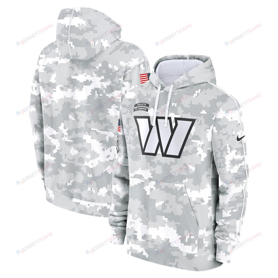 Washington Commanders 2024 Salute to Service Club Fleece Pullover Men Hoodie - Arctic Camo