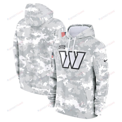 Washington Commanders 2024 Salute to Service Club Fleece Pullover Men Hoodie - Arctic Camo