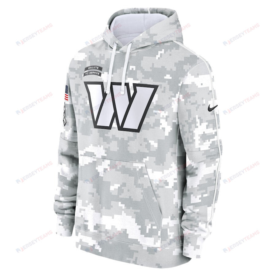 Washington Commanders 2024 Salute to Service Club Fleece Pullover Men Hoodie - Arctic Camo