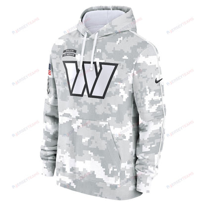 Washington Commanders 2024 Salute to Service Club Fleece Pullover Men Hoodie - Arctic Camo