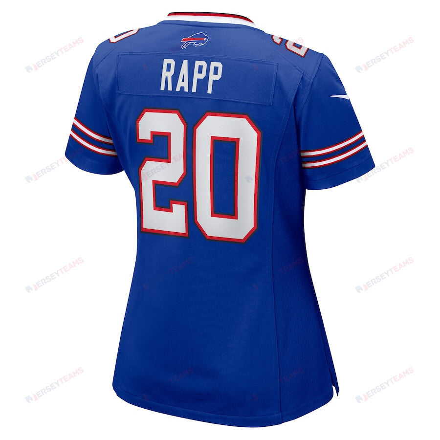 Taylor Rapp 20 Buffalo Bills Women's Game Jersey - Royal