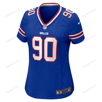 DeWayne Carter 90 Buffalo Bills Women's Game Jersey - Royal