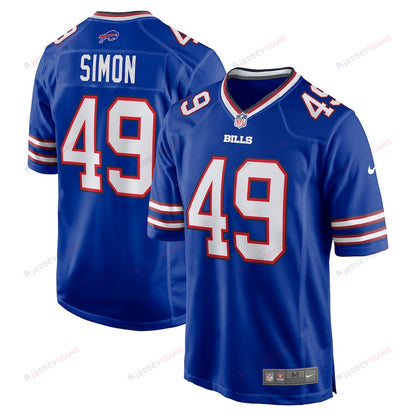 Shayne Simon 49 Buffalo Bills Game Men Jersey - Royal