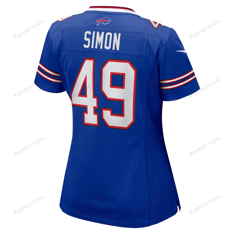 Shayne Simon 49 Buffalo Bills Women's Game Jersey - Royal
