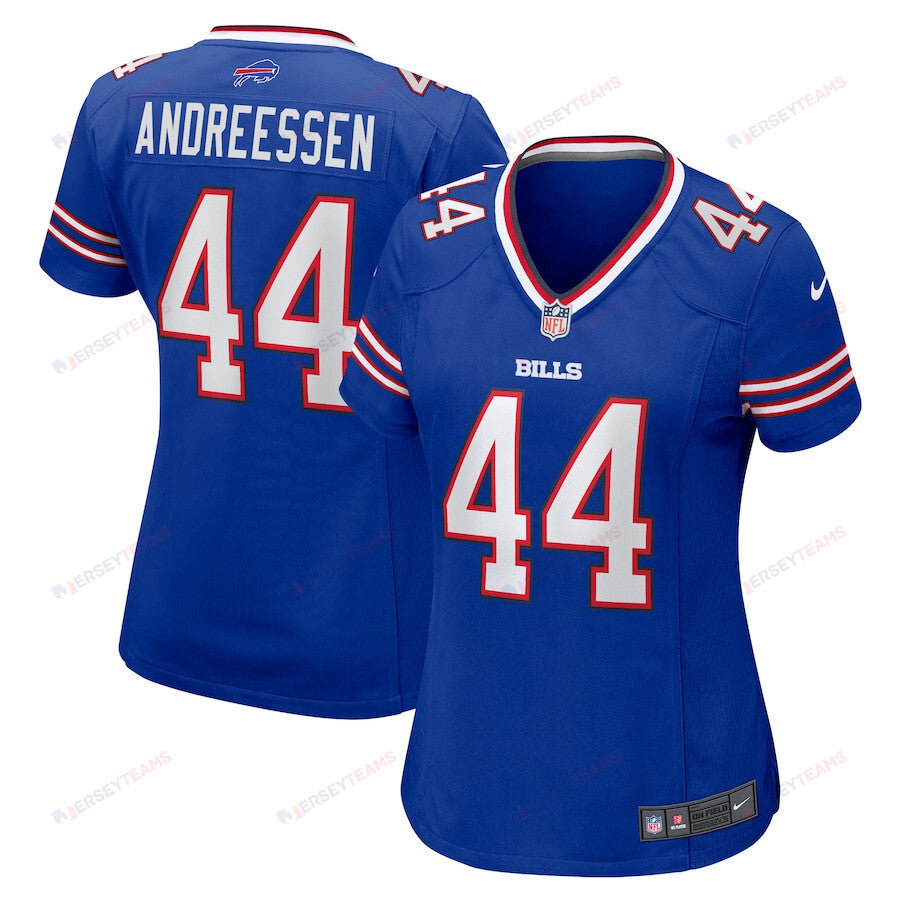 Joe Andreessen 44 Buffalo Bills Women's Game Jersey - Royal