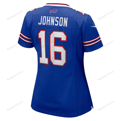Xavier Johnson 16 Buffalo Bills Women's Game Jersey - Royal