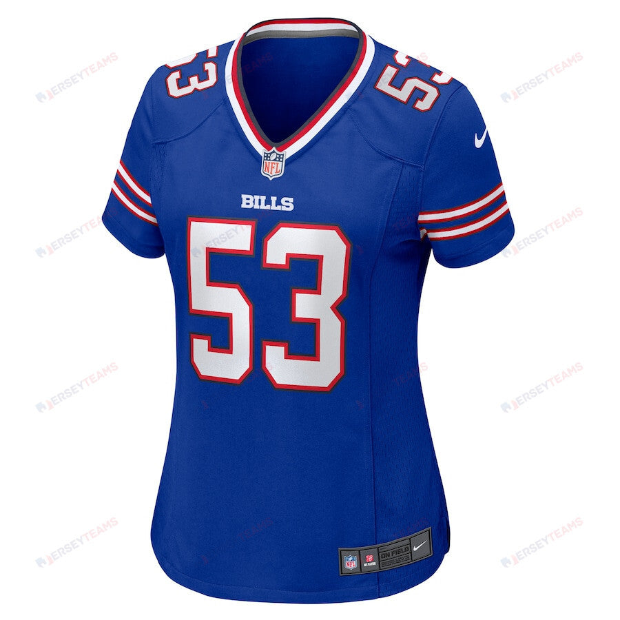 Branson Deen 53 Buffalo Bills Women's Game Jersey - Royal