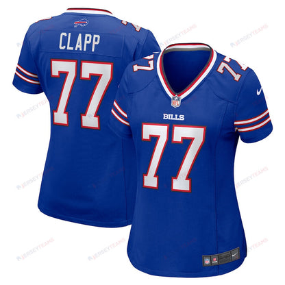 Will Clapp 77 Buffalo Bills Women's Game Jersey - Royal