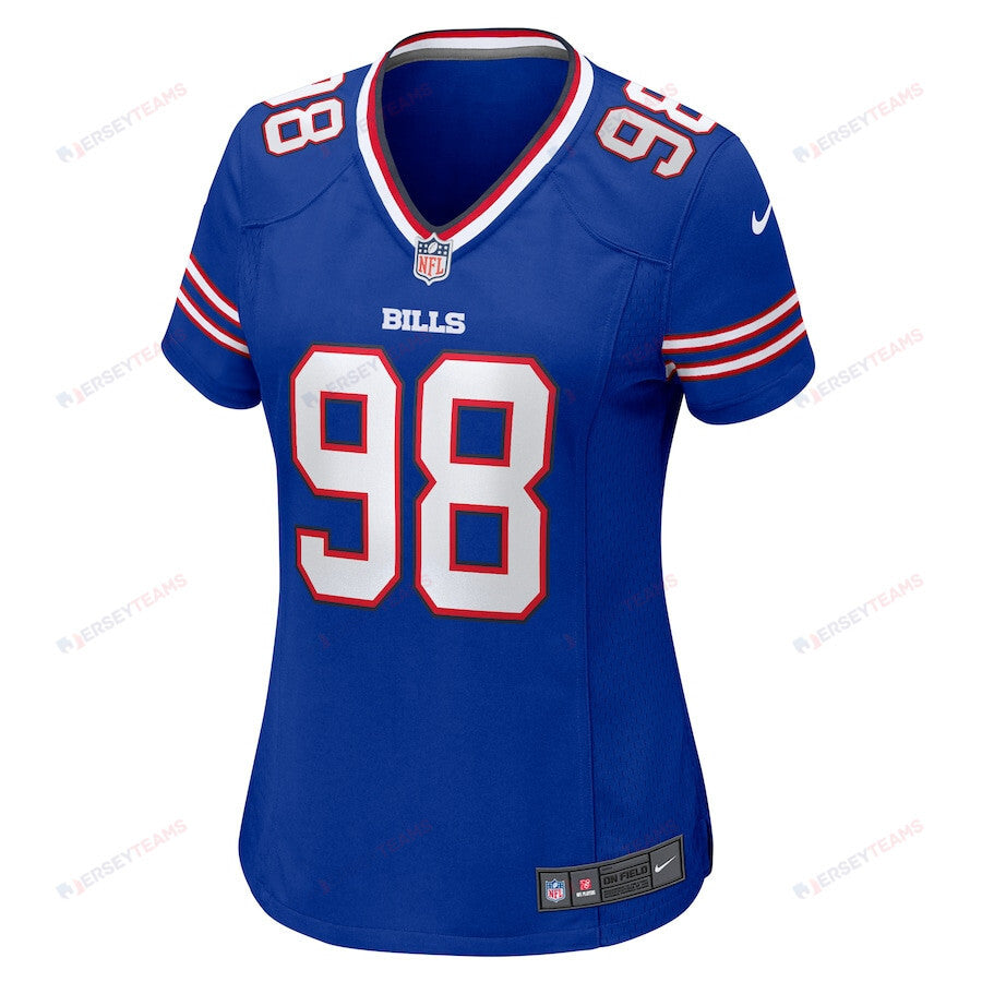 Austin Johnson 98 Buffalo Bills Women's Game Jersey - Royal