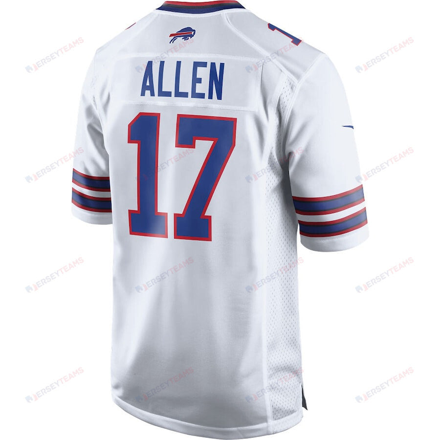 Josh Allen 17 Buffalo Bills Team Game Player Men Jersey - White