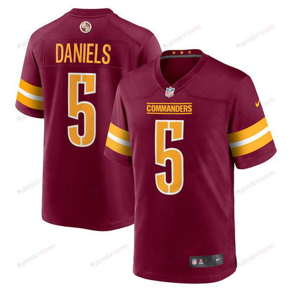 Jayden Daniels 5 Washington Commanders Game Men Jersey - Burgundy